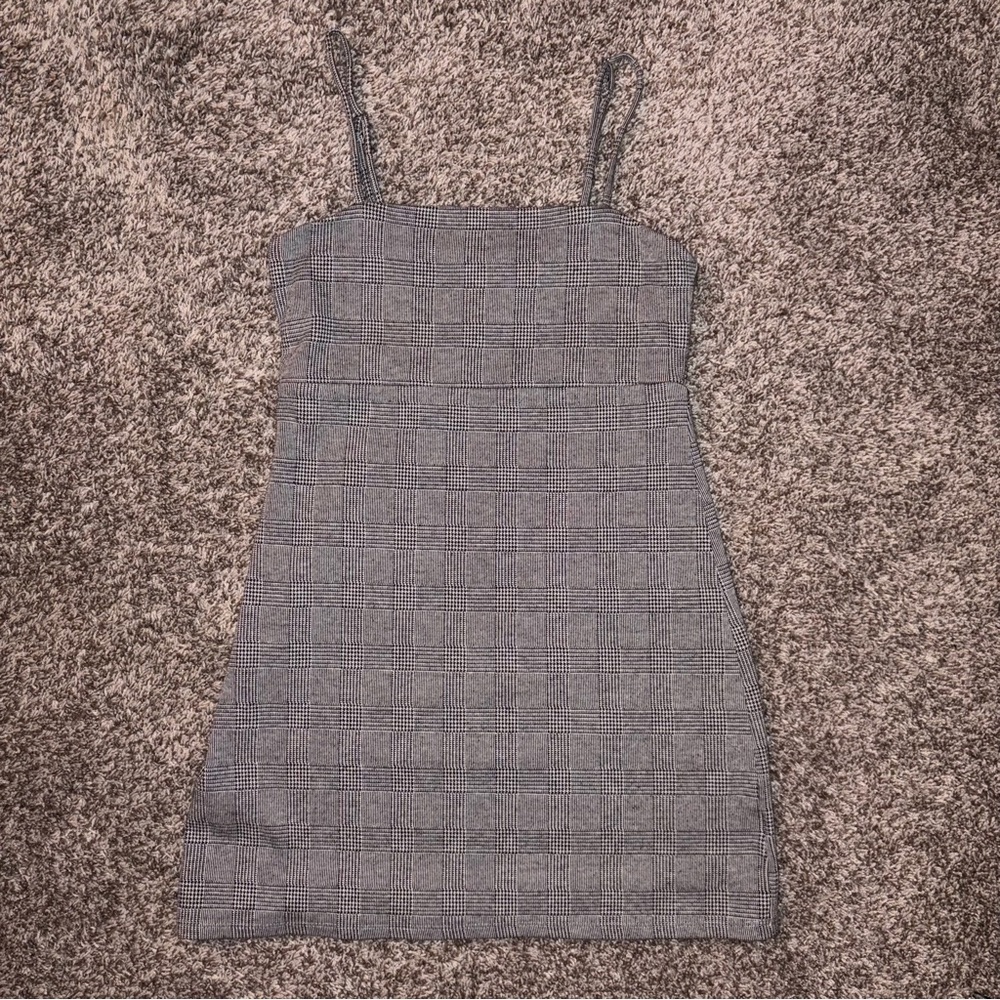 Forever 21 Black and White Plaid Mini Dress